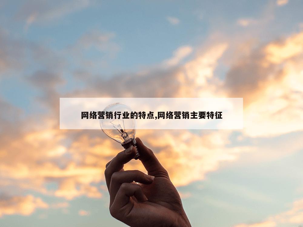 网络营销行业的特点,网络营销主要特征