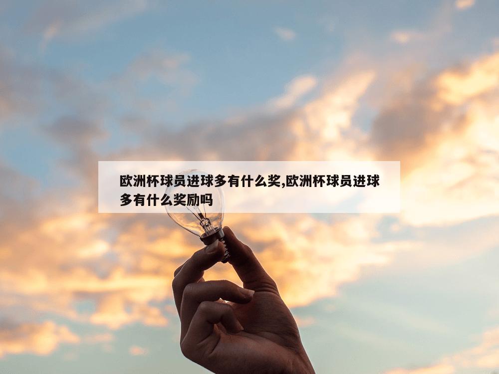 欧洲杯球员进球多有什么奖,欧洲杯球员进球多有什么奖励吗